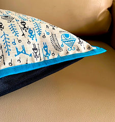 Set of 5: Warli Blue