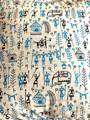 Set of 5: Warli Blue