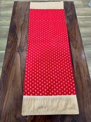 Red Gold Boota - Table Runner with 2 Mats