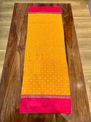 Yellow Polka with Pink - Table Runner with 2 Mats