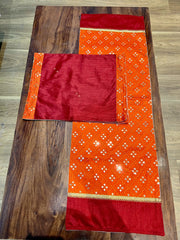 Orange Mirror - Table Runner with 6 Mats