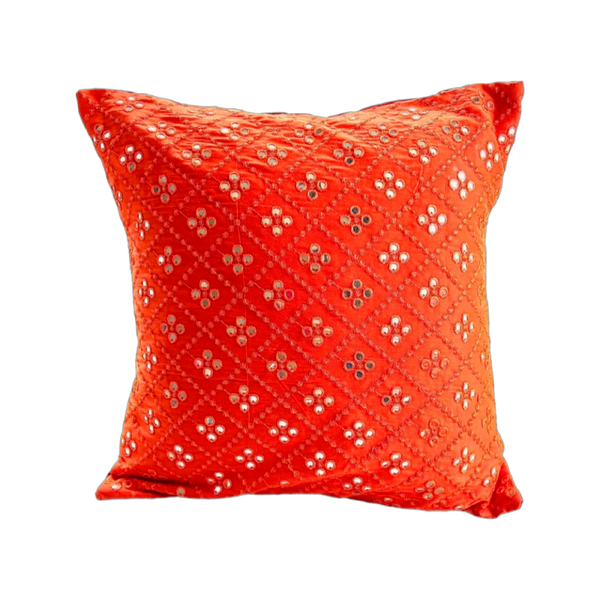 Orange Mirror Cushion Cover