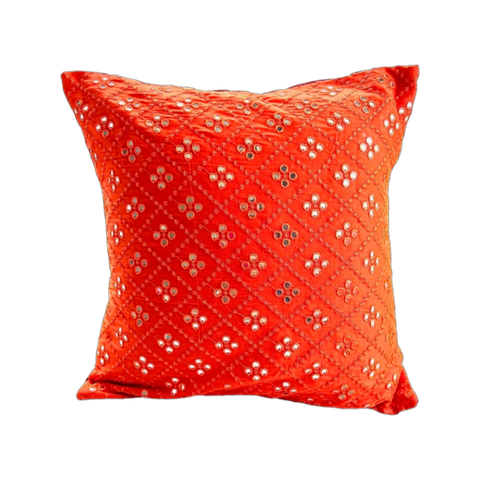Orange Mirror Cushion Cover