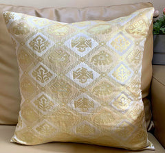 Off White Patola Set of 5 Cushion Covers 16"x16"