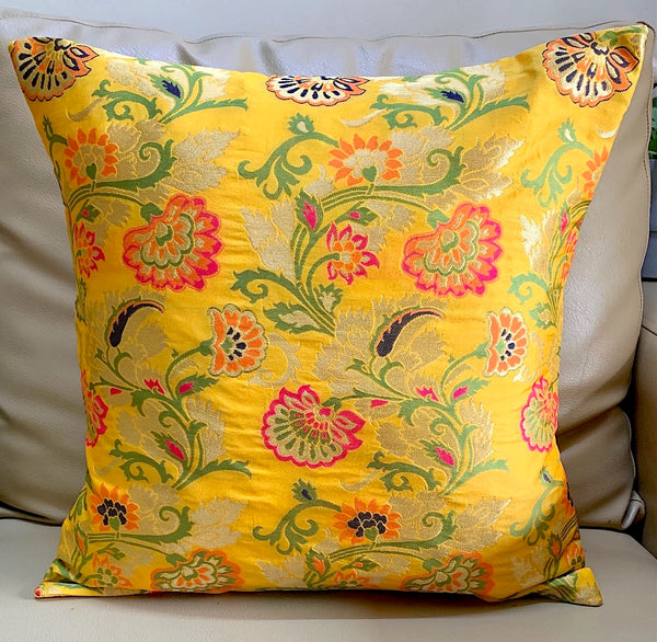 Yellow Oriental Cushion Cover