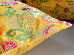 Yellow Oriental Cushion Cover