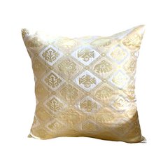 Off White Patola Set of 5 Cushion Covers 16"x16"