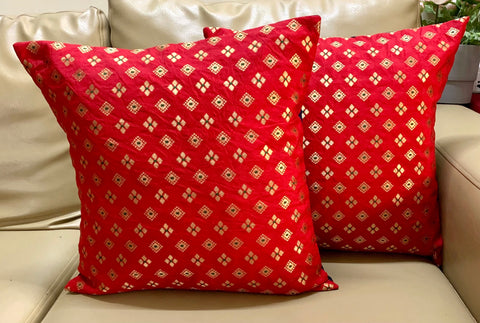 Red Green Boota Cushion Cover
