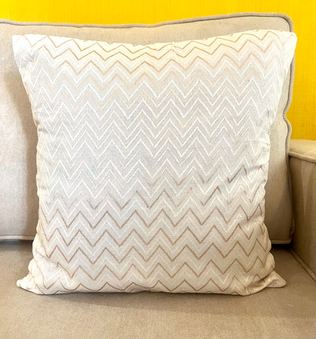 Set of 5: Cream Chevron Cushion Cover