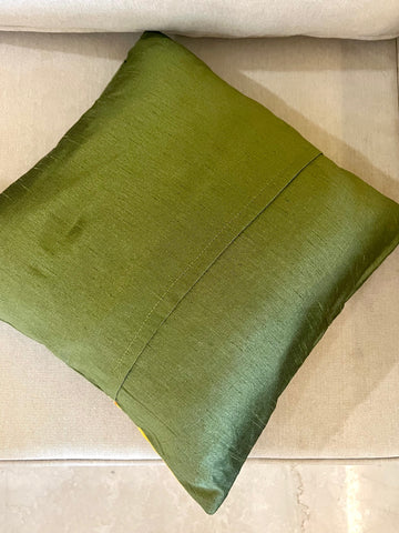 Green Yellow Half Oriental Cushion Cover