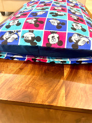 Mickey Blue Pink Black Pillow Covers