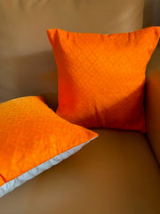 Imprints Orange 16”x16” Cushion Cover