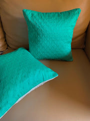 Imprints Teal 16”x16” Cushion Cover