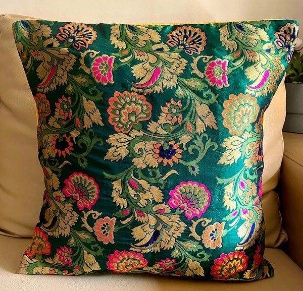 Green Oriental Cushion Cover