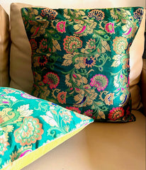 Green Oriental Cushion Cover