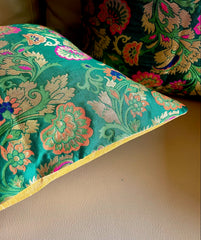 Green Oriental Cushion Cover