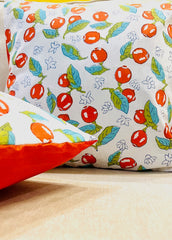 Oranges in White Cushion Cover