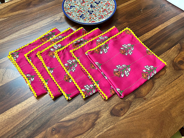 Pink Dotted Table Napkins