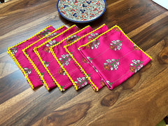 Pink Dotted Table Napkins