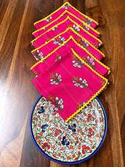 Pink Dotted Table Napkins