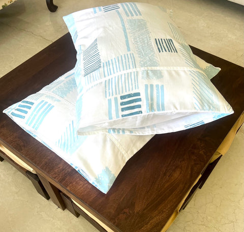 White Cross Pillow Covers