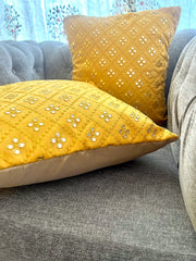 Yellow Mirror Cushion Cover