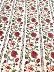 Handblock Printed Carnation - Kingsize Bedsheet