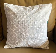 White Blue Hakoba Cushion Cover
