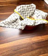 Grey Chevron Roti Covers