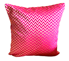 Silk Pink Chevron Cushion Cover