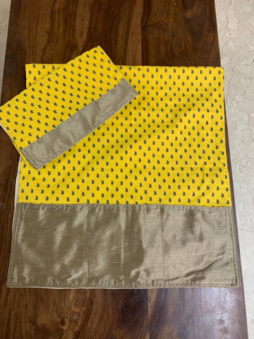 Yellow Spots Fridge Microwave Cover